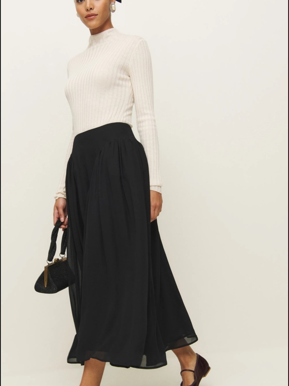 Reformation Gwen Skirt (Black)